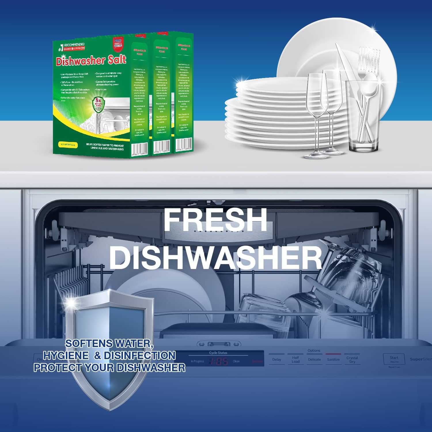 Muối rửa bát Fabulous cube 2kg - Ảnh 4