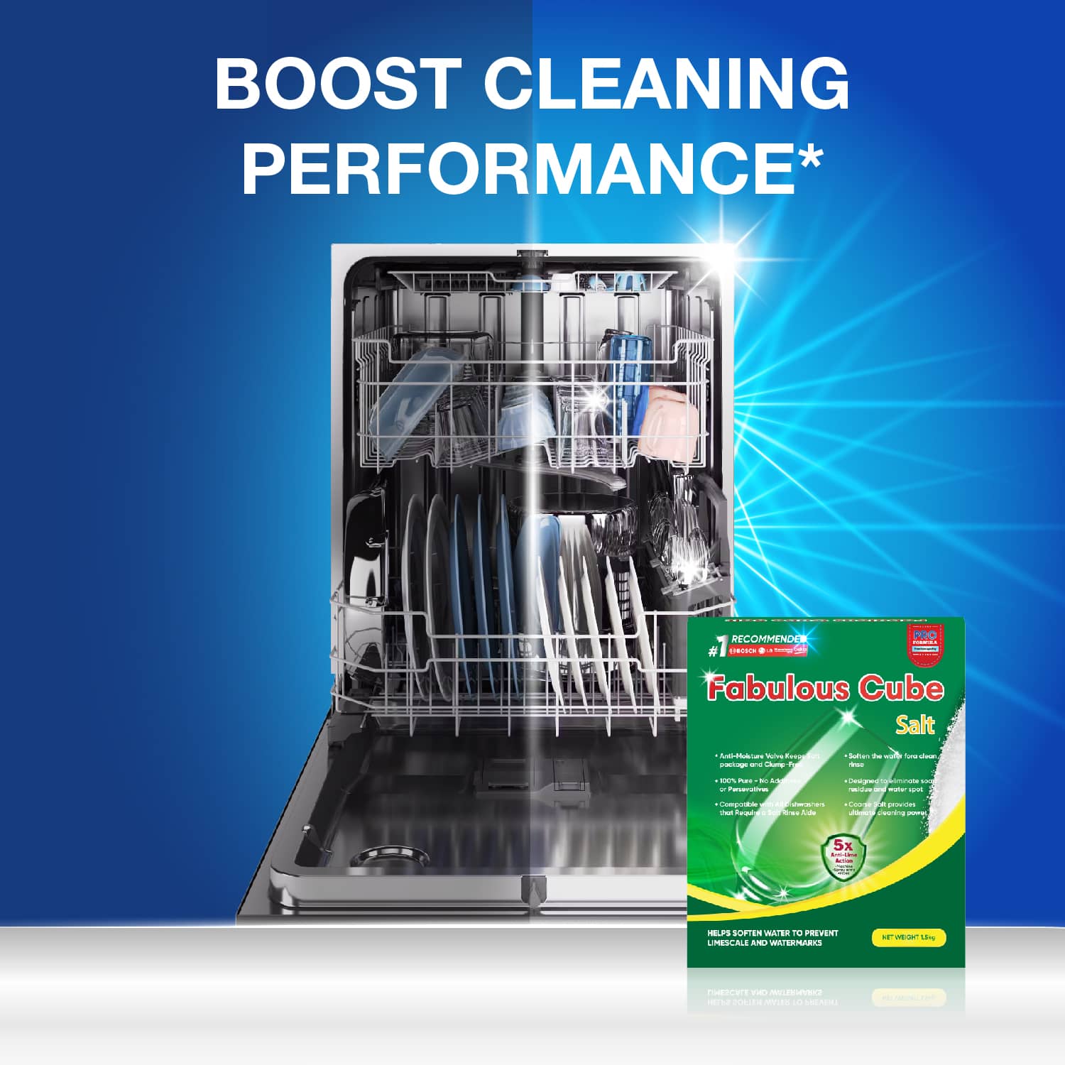 Muối rửa bát Fabulous cube 2kg - Ảnh 6