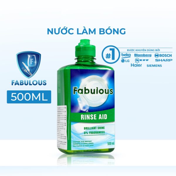 Nước làm bóng Fabulous Rinse Aid chai 500ml Singapore