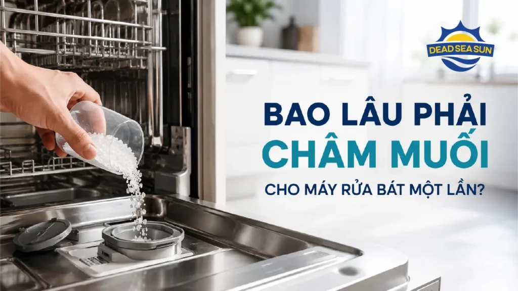 Bao lâu phải châm muối cho máy rửa bát một lần? Tìm hiểu các yếu tố ảnh hưởng đến lượng muối tiêu hao và cách kiểm tra thời điểm bổ sung phù hợp.