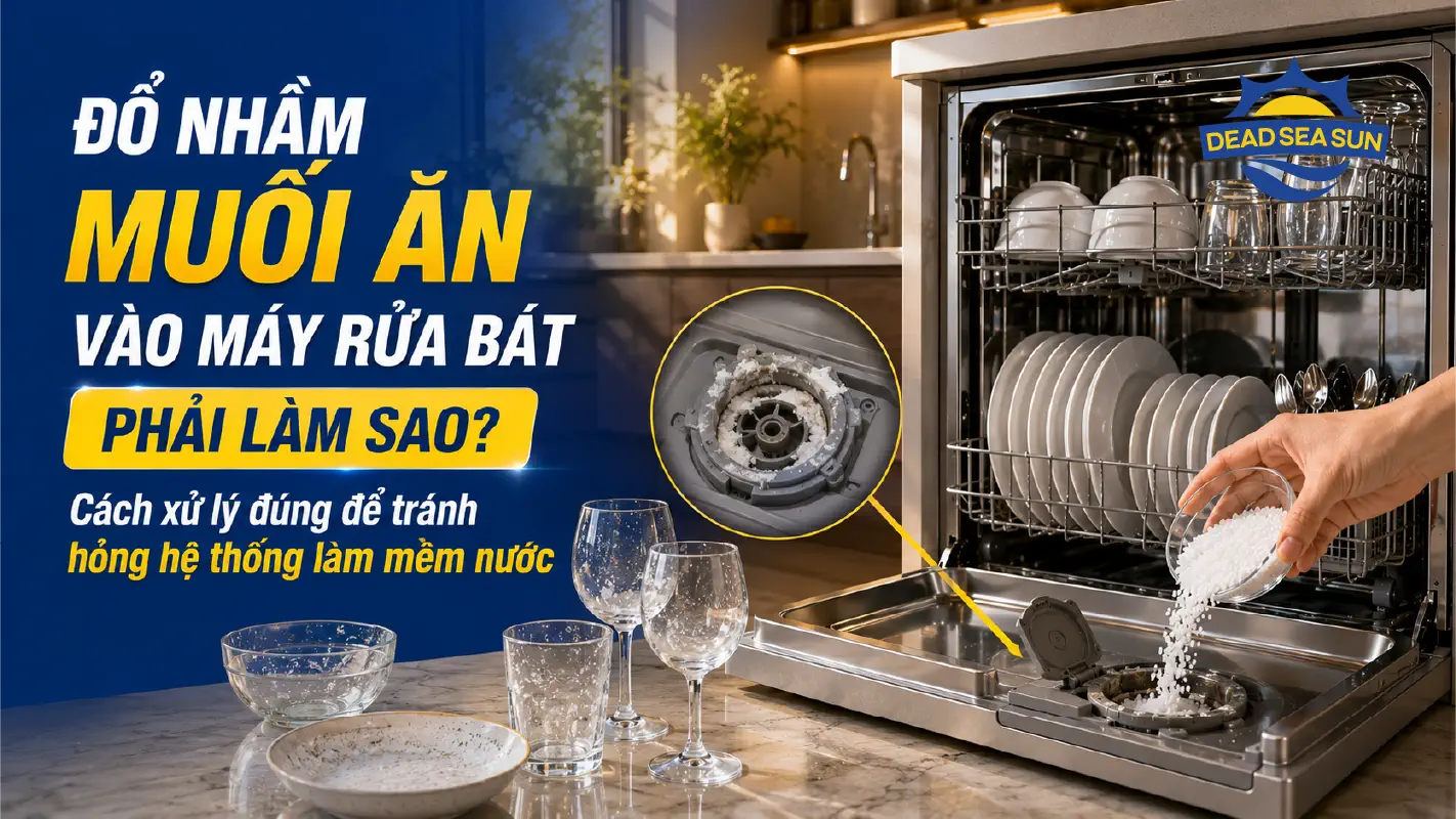 Đổ nhầm muối ăn vào máy rửa bát phải làm sao? Cách xử lý đúng