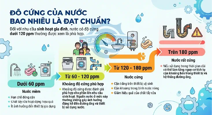 Phân loại độ cứng của nước