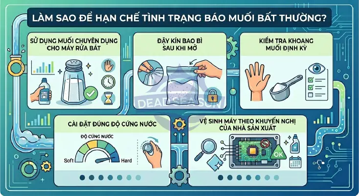 Cẩm nang sử dụng muối máy rửa bát hiệu quả