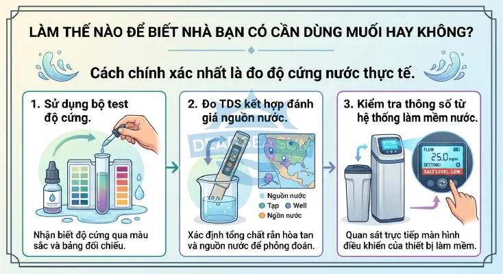 Làm sao để nhận biết nước nhà bạn có cứng hay không?