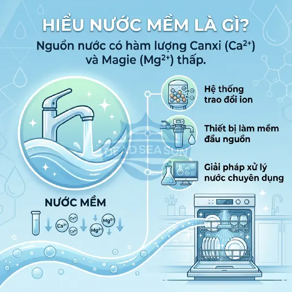 Hiểu đúng về nước mềm: Nước mềm có cần dùng muối rửa bát không?